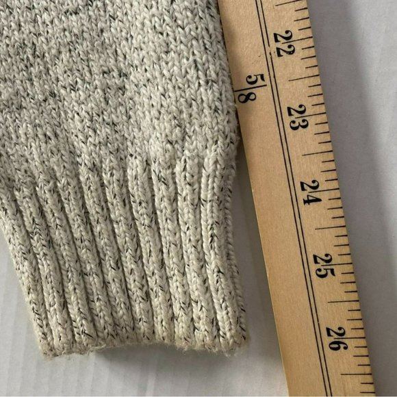 Chaps Mens Cream and Brown Tweed Knit Sweater with 1/4 Zipper Size XL/T Academia - Picture 12 of 12